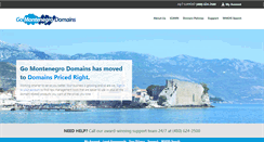 Desktop Screenshot of gomontenegrodomains.com